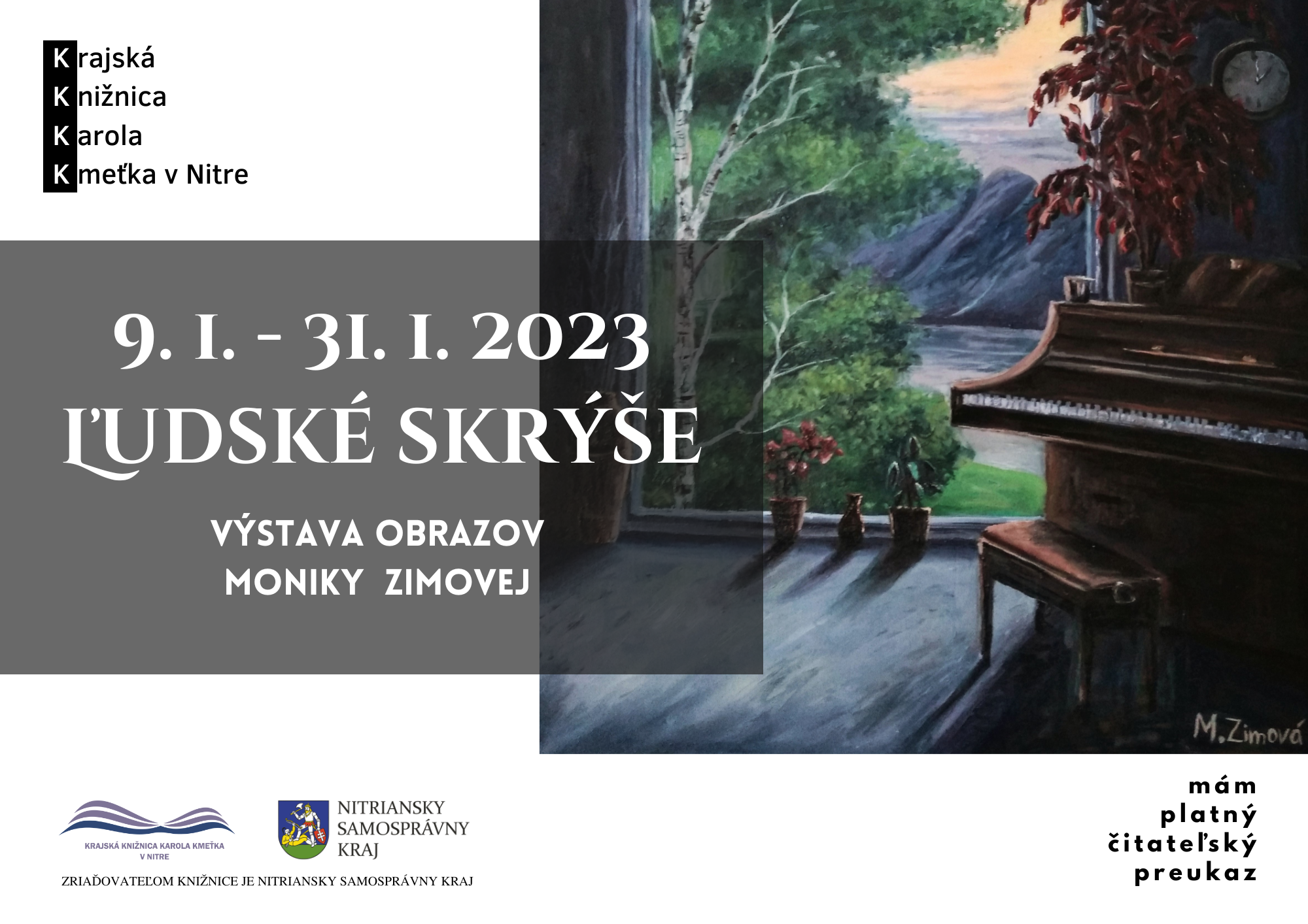 Nové plagáty(1) Plagát Monika Zimová výstava obrazov